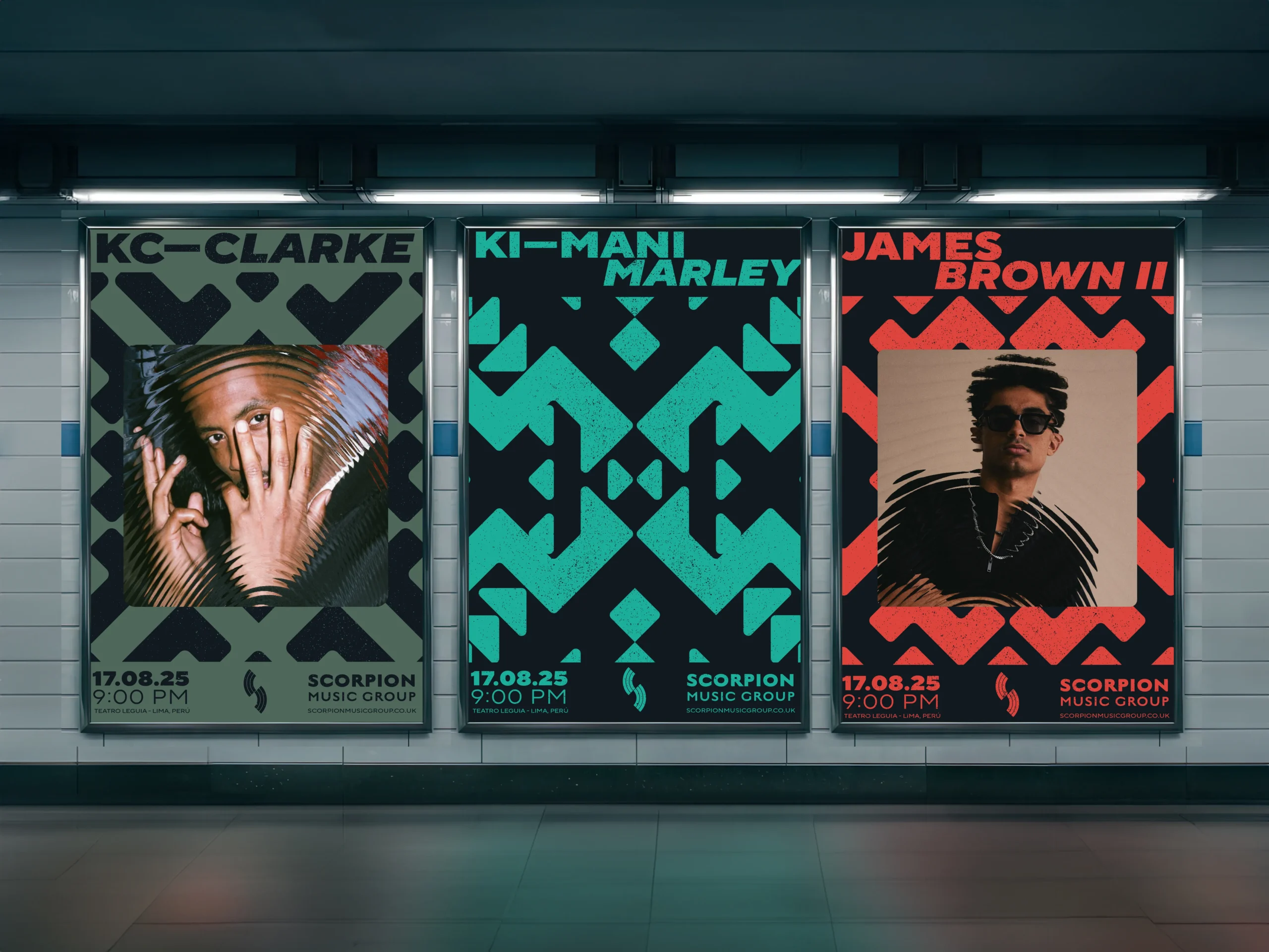 Scorpion Music Group poster in the Tokyo subway